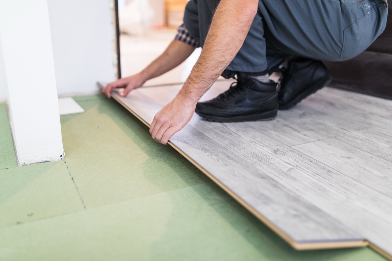 Professional flooring installation process